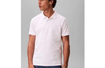 Calvin Klein Slim Refined Pique Polo Bright White