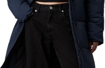 Calvin Klein Womens Long Puffer Coat with Logo Belt