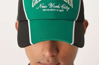 Calvin Klein graphic cap in dark green & black (£11.04 w/code for new customers)