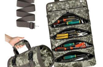 Camouflage Oxford Roll Tool Bag with 12 Pockets