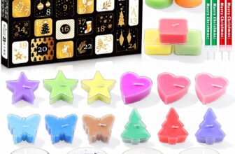 Candle Advent Calendar 2025 Women, 24 Types of Christmas Candles Scented, Candles Gifts for Mother, Sister, Daughter, Girlfriend