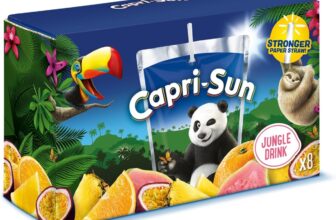 Capri-Sun Zero Jungle Kids Juice Drink (8 x 200ml), No Added Sugar – Made with Real Fruit Juice – No Preservatives, Artificial Colours, or Flavours – Vegan, Gluten Free