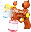 Capybara Bubble Guns for Kids, Automatic Bubble Machine for Kids, Capybara Bubble Makers with Lights, Bubbles Blower for Children, Summer Toy, for Outdoor Party Wedding Birthday.-C