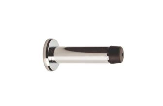 Carlisle Brass Wall Mounted Cylinder Door Stop with Rose – Polished Chrome, 1 Set, 1 Piece