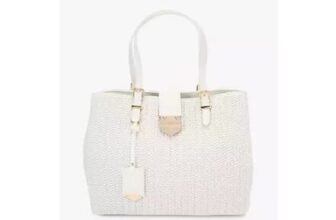 Carvela White Woven Tote Bag