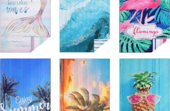 Casa Platino Extra Large Beach Towels 6-Pack 71×32 Sand-Free, Quick-Dry & Lightweight Soft, Double-Sided Pool, Swim & Travel Towels for Adults, Kids, Camping & Beach Essentials Lorne
