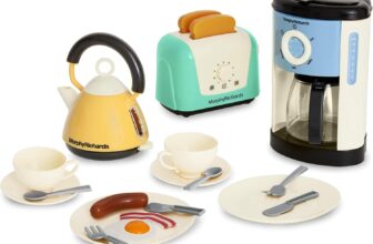 Casdon Morphy Richards Toys. Complete Kitchen Set. Toy Appliance Playset for Kids with Toaster, Coffee Maker, Kettle, Play Food and More. For Children Aged 3