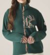 Cath Kidston Full Zip Fleece Deep Pine/ Ivory Cream (limited stock) with code