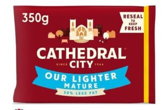 Cathedral City British Lighter Mature Cheddar Cheese 350g