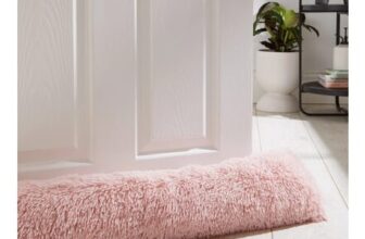 Catherine Lansfield Cuddle Shaggy Draught Excluder Pink