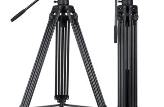 Cayer BV30L Tripod, 72in, Aluminum, 360 Fluid Drag Head, DSLR