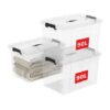 Cetomo 90L 3-Pack Storage Boxes with Lids, Transparent
