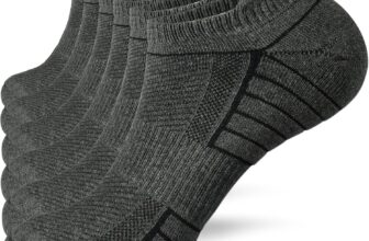 Cevapro Mens Trainer Socks 6 Pairs, Breathable Cotton Anti Blister Socks Women, Non Slip Running Socks Low Cut Sports Socks Multipack