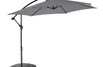 Charcoal Grey 3M Leanover Parasol