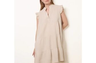Cheesecloth Frill Sleeve Tunic