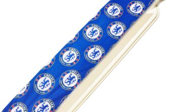 Chelsea F.C. Long Hot Water Bottle with Soft Cover 2L – Football Gifts for Him (Blue/White Long)