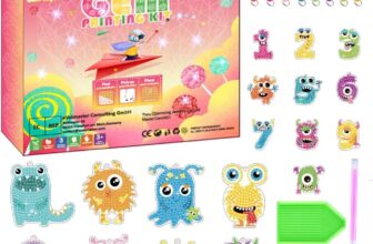 Chengxun 8 Pcs Big Gem Keychain Diamond Painting Kit for Kids 5D Diamond Art Craft Kits for Girl Create Your Own Keyrings for Girls Toddler Ages4-8 -10-12 (Muti)