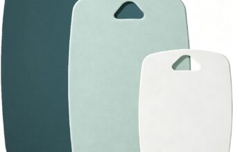 Chopping Boards for Kitchen,Easy Clean and Dishwasher Safe with Handle, BPA Free,Cutting Board Set of 3 Design for Meat, Bread, Fruits and Vegetables