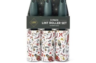 Christmas Lint Roller (L)50mm, Pack of 3