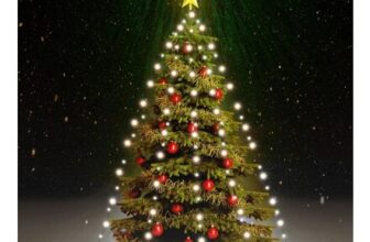 Christmas Tree Net Lights with 180 LEDs Cold White 180 Cm