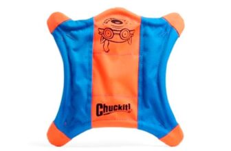 Chuckit Flying Squirrel Dog Toy for Interactive Toss and Fetch, Floating Disc, Medium, 24.1 cm (Pack of 1)