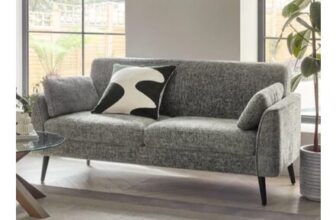 Chunky Chenille Dark Grey Mila 3 Seater Sofa