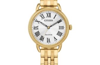Citizen – Ladies ECO-Drive Bracelet, 29mm, Gold tone Stainless steel case & Bracelet, 5yrs Warranty