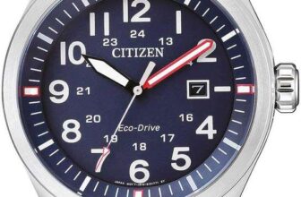 Citizen Mens Analogue Quartz Eco Drive Watch Aviator with Nylon Strap
