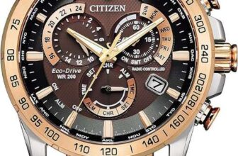 Citizen Mens Eco-Drive Perpetual Chrono Radio Controlled A.T. Brown Dial Genuine Crocodile Strap, Sapphire Crystal, Model: CB5899-05X