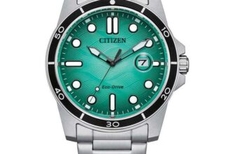 Citizen Mens Eco-Drive Watch, Green/Deep Blue Dials, Models: AW1810-85L/AW1816-89L