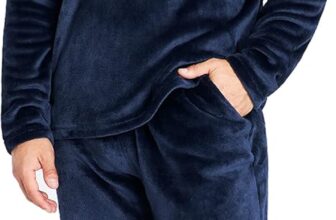 CityComfort Mens Pyjamas Set Super Soft Fleece 2 Piece Set Loungewear Nightwear Gifts for Men