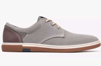 Clarks Holworth Lace Grey Textile Mens Shoes (Size: 6-12) – W/Code