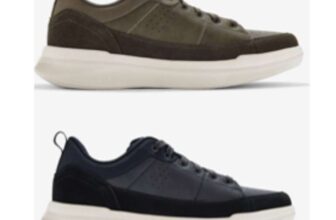 Clarks Mens Burford Lace Trainers ,Khaki available Sizes 6-11 I Navy – £22.40 – W/ Code