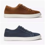 Clarks Mens Lockton Lace Suede Shoes (Brown/Navy – Sizes 6-12) – With Code