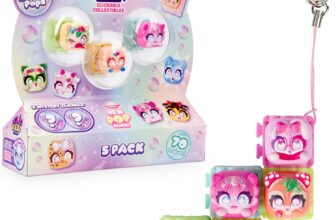 Clickeez Multipack – Series 3 (Bubble Pops) Includes 5 Clickable Keyboard Collectibles 70 Characters To Find, Cute Themes & Rare Surprises Girls Gifts and Collectables Ages 6
