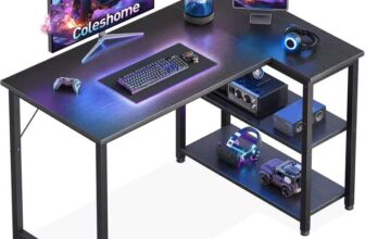 Coleshome L Shaped Gaming & Office Computer Desk ( 100cm x 70cm ) HKSY Store(UK Stock)