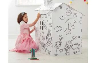 Colour-in Cardboard Playhouse 90cm
