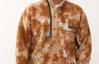 Columbia Helvetia half snap fleece in blur print – Size small – With Code