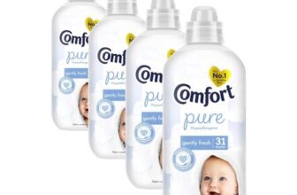Comfort Pure Fabric Conditioner, Dermatologist-Recommended, Fresh Fragrance, Pack of 4