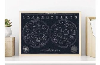 Constellations The Night Sky, Scratch Poster Approx 59.4 42 cm
