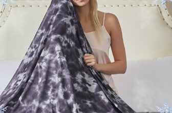Cooling Blanket for Night Sweats,Summer Cooling Blanket Throw Size, Q-Max > 0.5 Lightweight Cooling Throw Blanket for Bed, Couch, or Sofa Tie Dye Cool Blankets, Ink wash purple, Throw 130 x 180cm