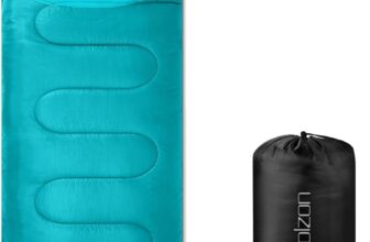 Coolzon Outdoor Sleeping Bag for Camping, for 3-4 Seasons, Adult Blanket, Small Packed Size, Ultralight Carry Bag, Soft, Thick and Warm, for Outdoor Camping, Travel, Hiking