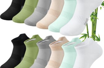 Cooraby 6 Pairs Bamboo Trainer Socks for Men and Women Breathable Ankle Socks Sports Low Cut Running Walking Short Socks