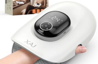 Cordless Hand Massager for Arthritis Pain Relief, Innovative Finger Stretching, 4 Massage Modes, 5 Pressure Levels, Heat Therapy & Air Compression, Full Hand Airbag Coverage, Gifts for Women & Men.
