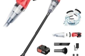 Cordless Vacuum Cleaner, 5500Pa 2-in-1 Upright & Handheld Stick Vacuum – 2 battery w/code Zhitaozhang Tool Store UK stock