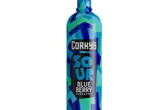 Corkys Sour Blueberry Schnapps Shots 15% ABV Sour Blueberry Liqueur