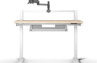 Corsair Platform:4 Elevate White 120cm x 76cm, Adjustable Height, Electric Standing Computer Home Office Gaming Desk