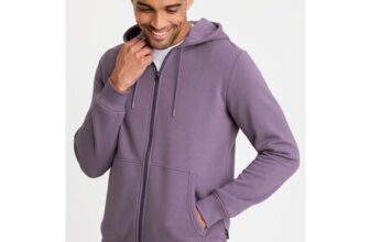 Cotton Traders Dark Grape Hooded Zip through Sweat Top