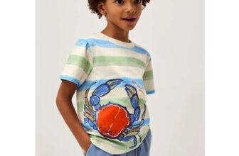 Crab Stripe T-Shirt Blue