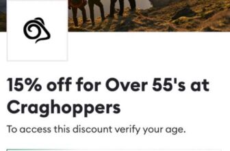 Craghoppers 15% off for the 55 or over